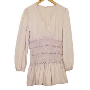 Acid Washed Smocked Mini Dress Acid Pink Size Large Idem Ditto Barbiecore‎